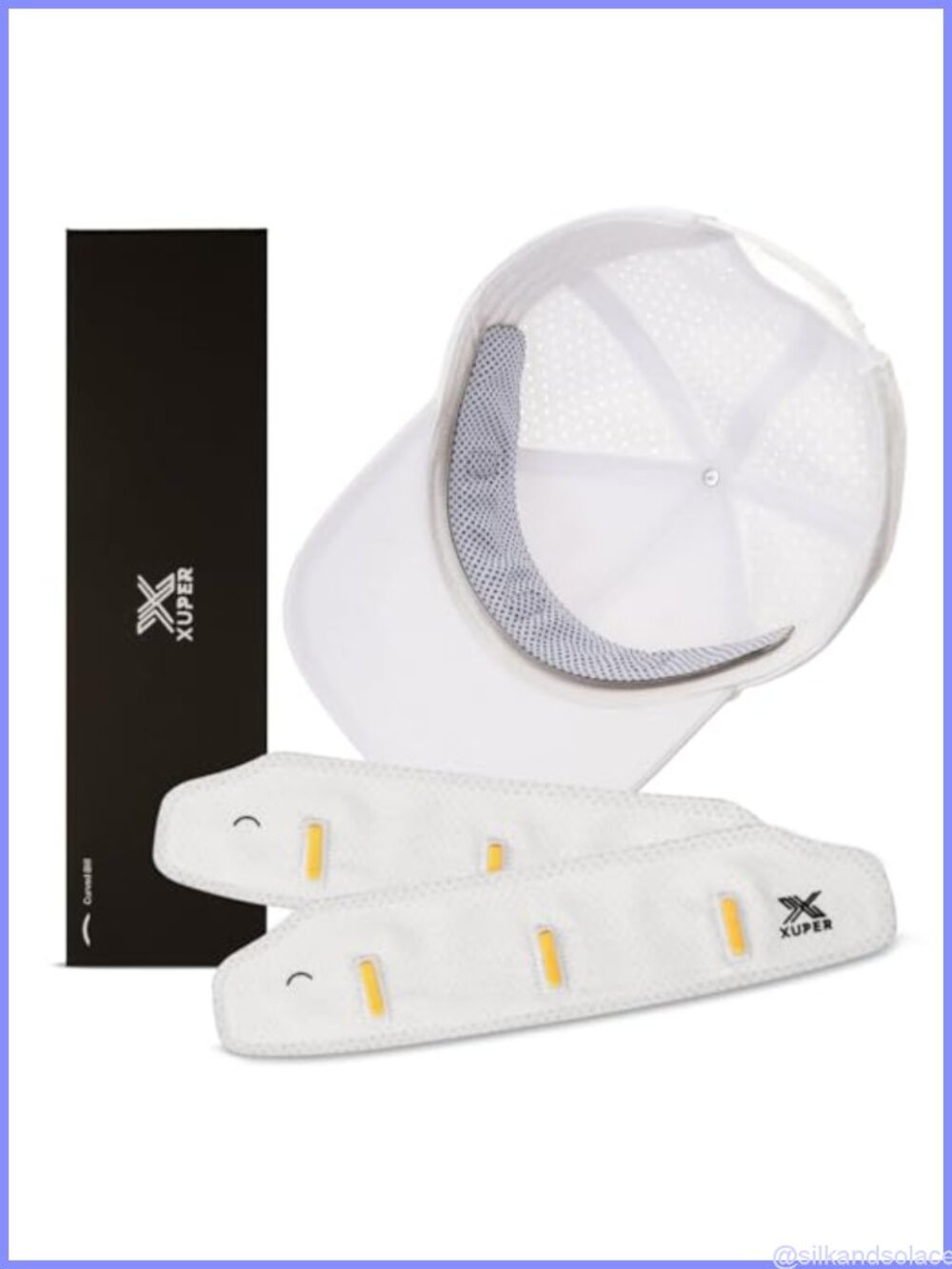 Washable Hat Sweat Liner 2 Pack Sweatband Guard with Clips Reusable Cap